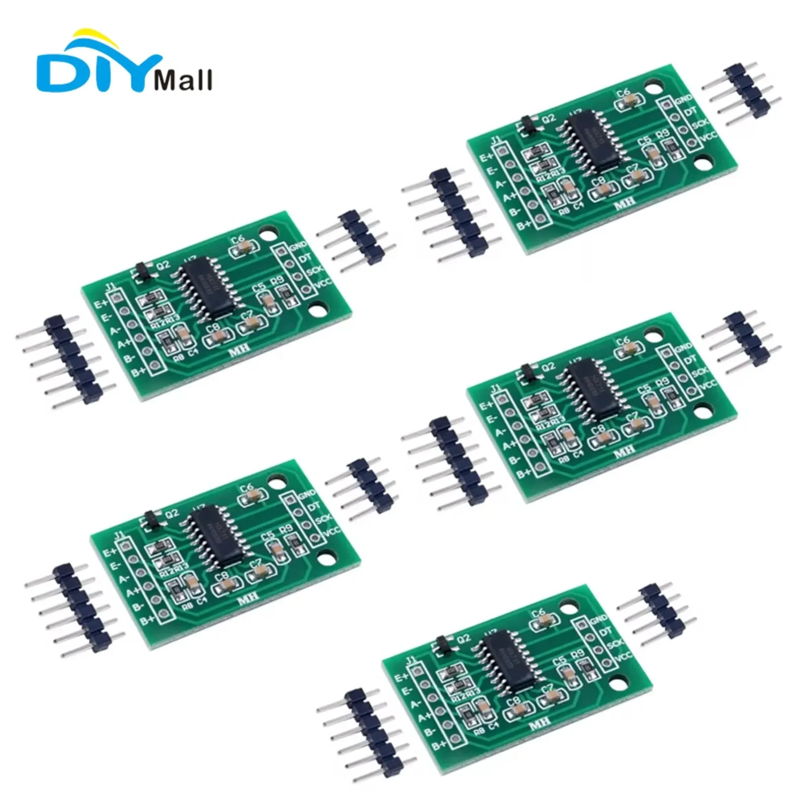 Home Automation Arduino - Модуль усилителя тензодатчика DIYmall HX711, двухканальный,