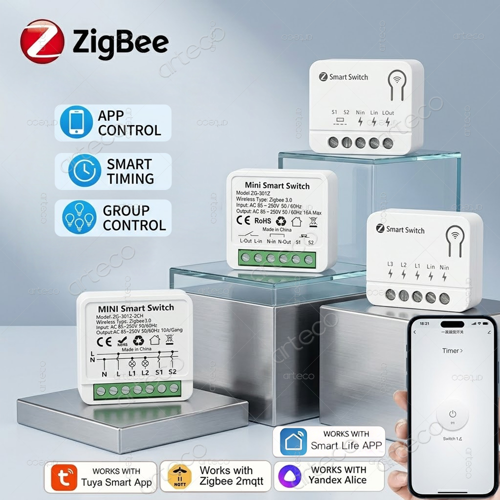 Diy Home Automation Controller - Модуль умного выключателя Tuya Zigbee Mini