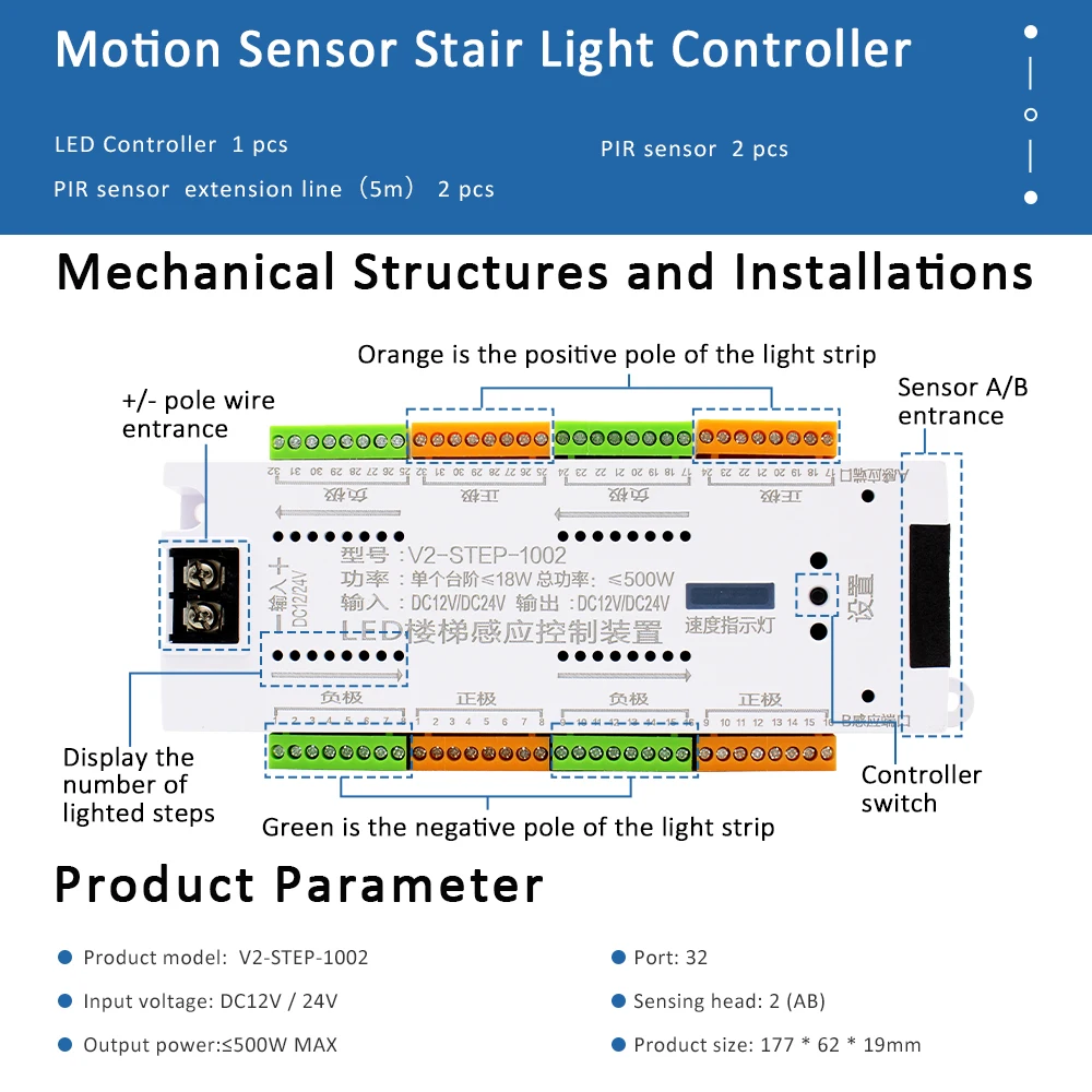 12 В светодиодный контроллер д – обзор и цена Motion Sensor Pir Wired