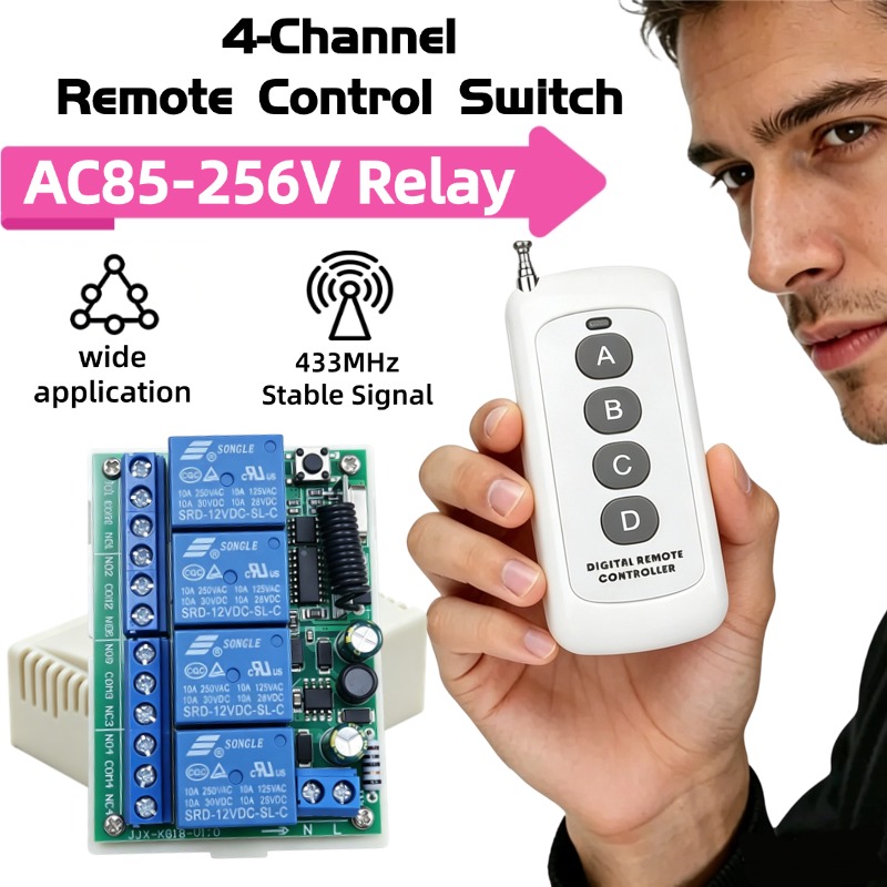 433 МГц AC 110В 220В 4-канальн – обзор и цена 433Mhz Receiver Module