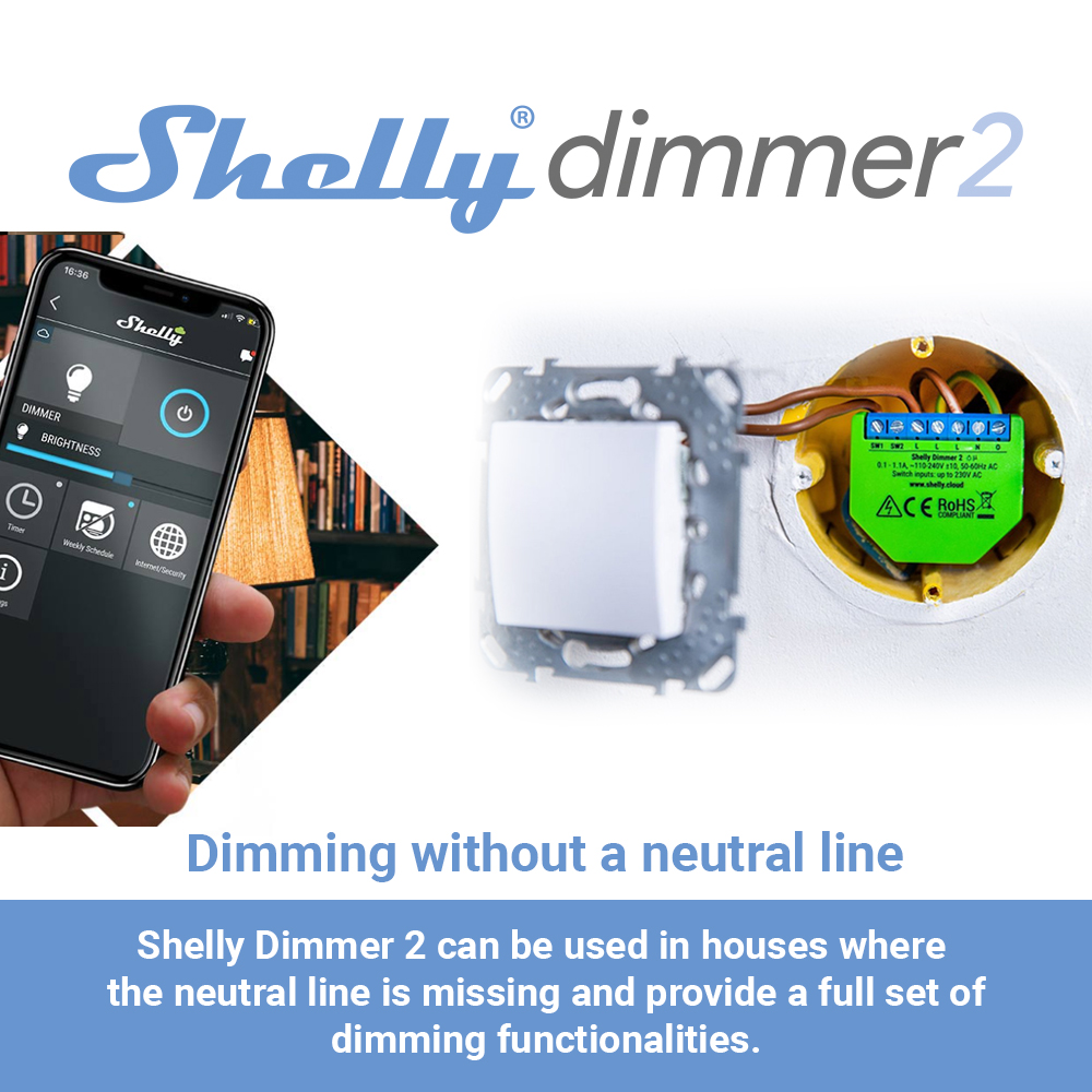 Умный переключатель Shelly Dim – обзор и цена Shelly Relay Module